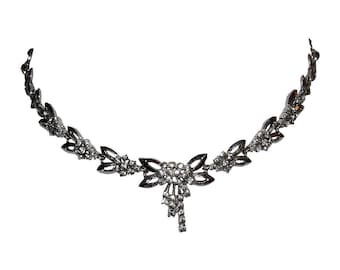 Sterling Silver and French Paste Necklace