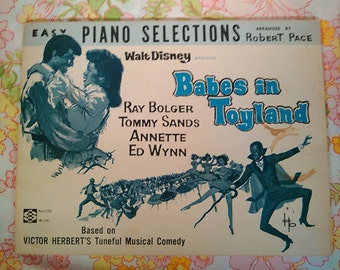 Walt Disney Presents Babes in Toyland + Robert Pace, arranger + 1961 + Vintage Sheet Music