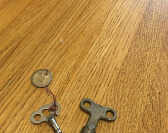 Two old metal keys 1950s