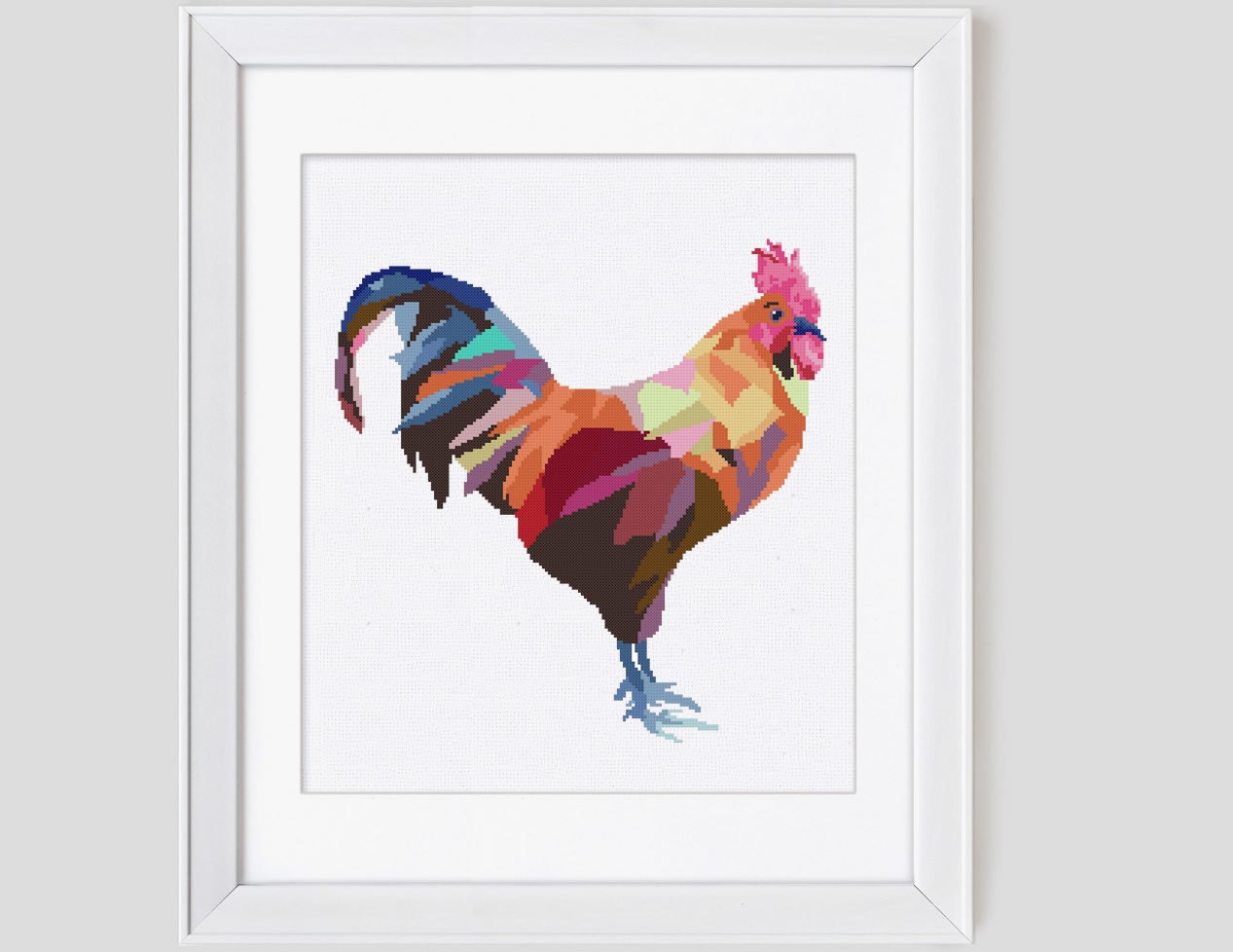 Cross stitch pattern rooster counted cross stitch rooster