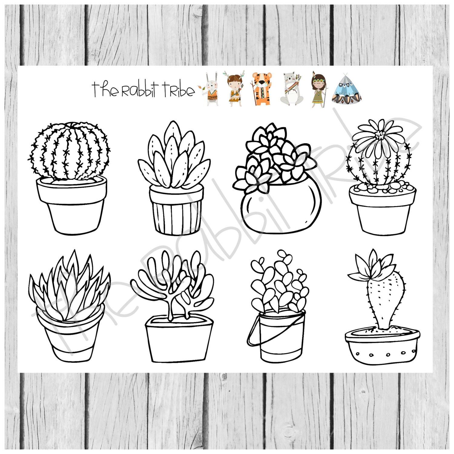 Coloring Boxes - succulents, cactus, coloring in, colouring in ... Coloring Boxes - succulents, cactus, coloring in, colouring in ...