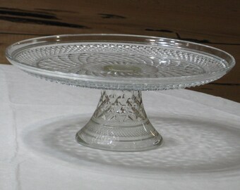 Vintage Anchor Hocking Wexford Pedestal Cake Plate
