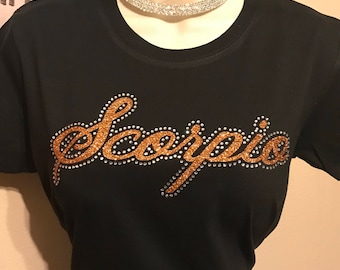 Scorpio Birthday BLING/Rhinestone T-Shirt