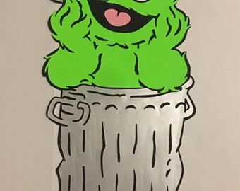Large oscar the grouch from sesame street birthday decoration 2 ft tall