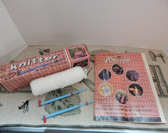 Rare and Hard to Find KTell Knitter in Box Complete with Two Needles Yarn & Very Hard to Find Instruction Booklet Mary's Neat Knits and Kits