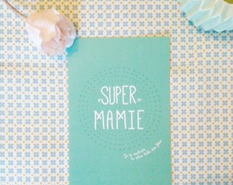 Card "Super Grandma", you're my little ray of sunshine