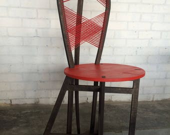 Assembled plywood chair