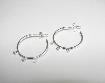 Clip earrings hoop 3 ring 20 mm. Money first.