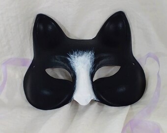 Stylized Cat Mask Blank Kitty Masque Cat Masquerade Mask