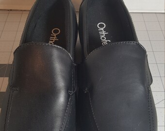 New Orthofeet Black Leather shoes size 6 w.