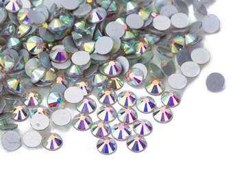 Crystal AB Crystal Aurore Boreale Rhinestones loose flat back NoHot Fix bead Size ss10/ ss12/ ss14/ ss16/ ss20/ ss30 /ss 34/ ss40/ ss50
