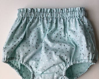 Panties cotton printed silver polka dot bloomers