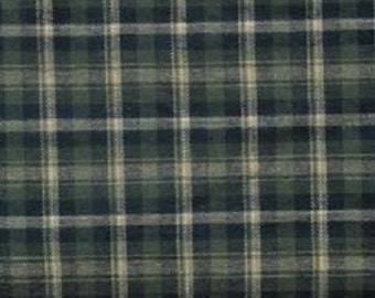 Cotton Flannel Plaid 4 Tartan Fabric by the Yard