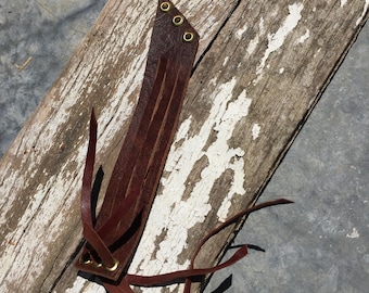 Men's leather wrist cuff