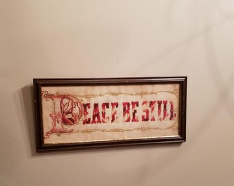 Antique Sampler Peace Be Still