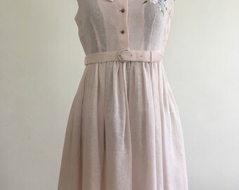 Pink 1950s day dress