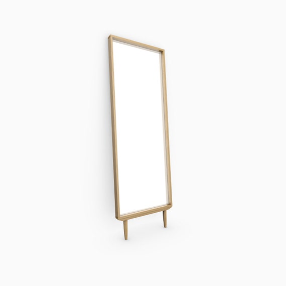 Modern Floor Mirror White Oak Mirror Bedroom Mirror