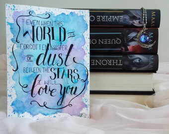 Empire of Storms by Sarah J Maas Quote Watercolour Typography