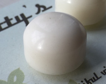 Vintage Buttons - white plastic