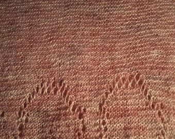self pink ombre lace shawl