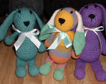 Handmade Crocheted Amigurumi Little Bunny Foo Foo by The Knitting Gnome.. Cute