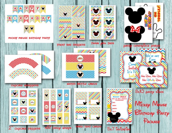 Mickey Mouse Birthday Party Package Mickey Mouse Party