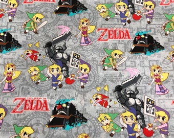 Nintendo Legend of Zelda fabric, Nintendo Fabric, Zelda fabric, Link fabric, licensed fabric, gamer fabric, geek fabric