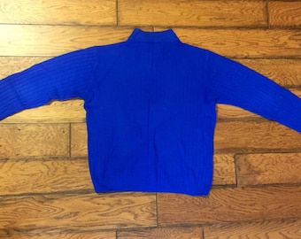 Royal Blue Mock Turtleneck Sweater
