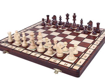 Classic wooden chess set JOWISZ - Insert tray with heavy chess pieces