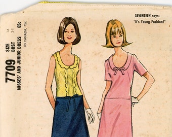 Original Vintage McCalls Sewing Pattern - 7709 ca.1965 - UNCUT - FACTORY FOLDED