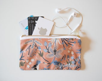 Peach Floral Pouch/Wallet