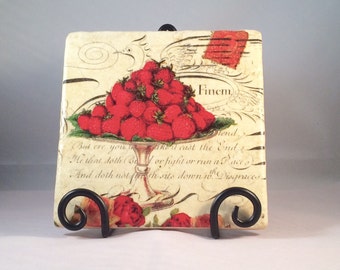 Strawberries Trivet ( hot pad )