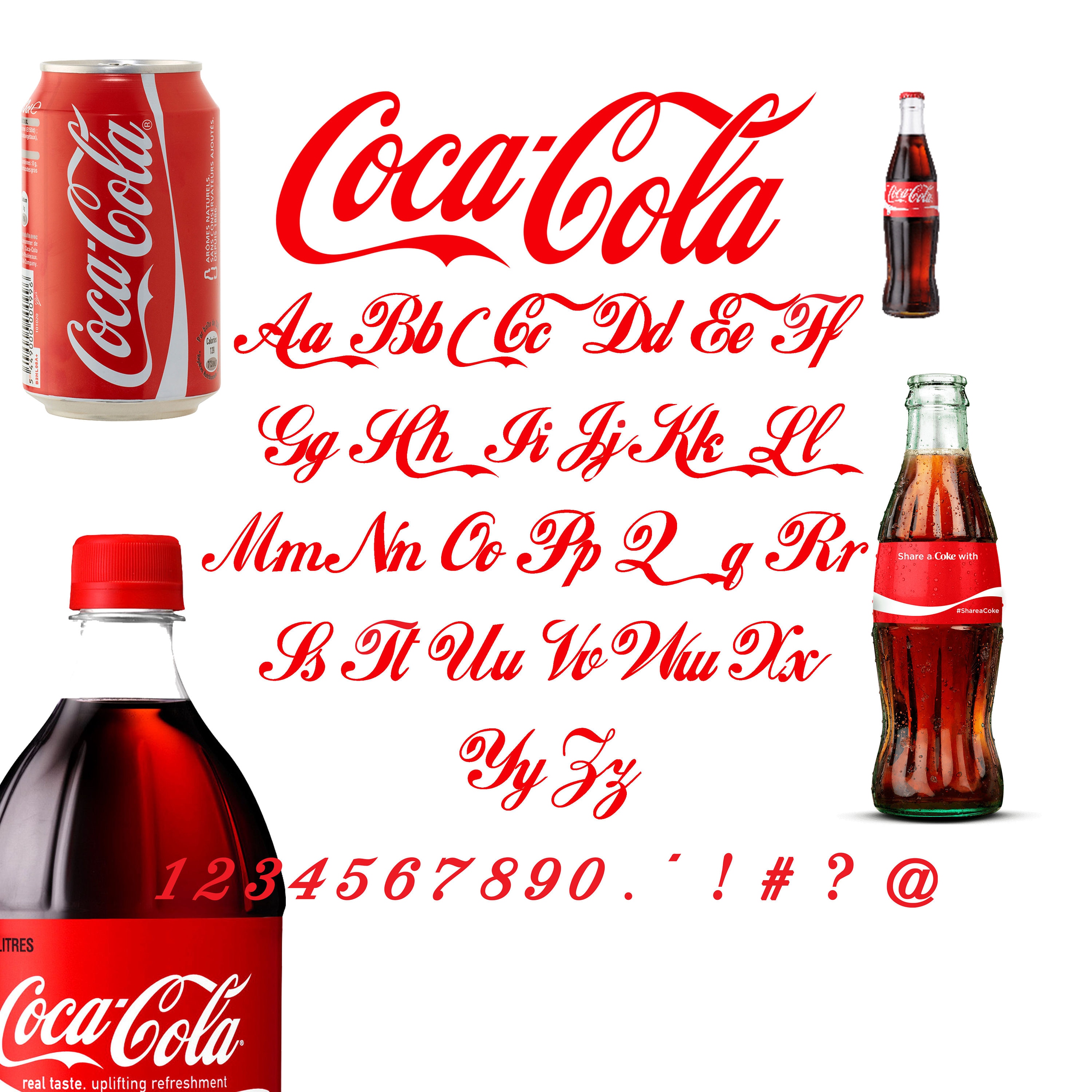 Download Coca cola Font SVG/Coca cola alphabet svg/Coca cola letters