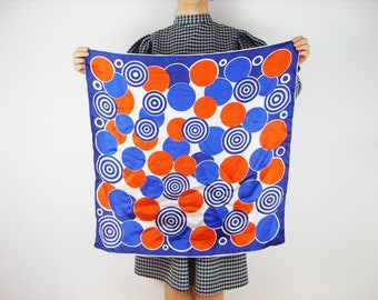 Psychedelic clothing - 60's style, shawl, vintage scarf square scarf, optical art swirl