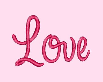 Love text Valentine Machine Embroidery Design File pattern