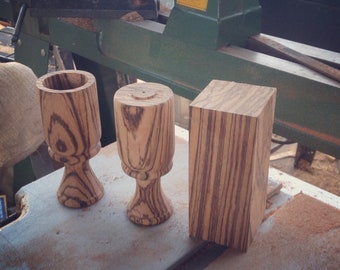 Zebra Wood Shot Glasses