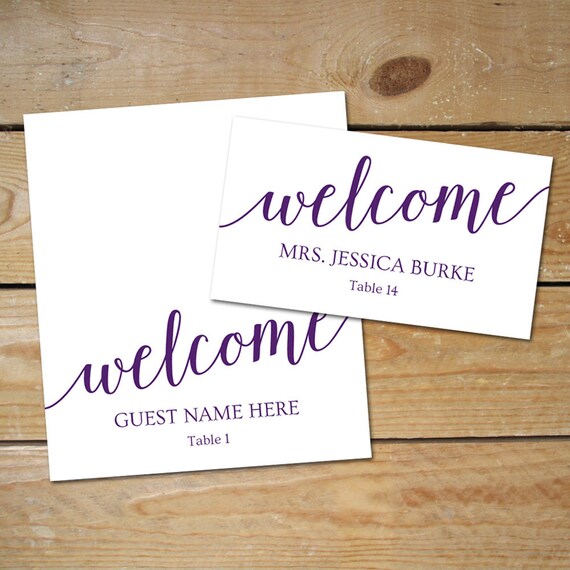 purple place cards wedding template purple wedding name purple place cards