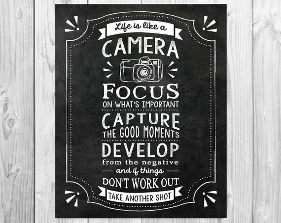 life is like a camera quote digital file inspirational