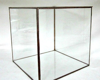 Display Box, Glass Box, Souvenir Display Box, Collection Display Box, Keepsake Display Box, Bridal Bouquet Display Box, 9x9x9" Tall