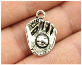 4 pcs Baseball Catcher's Mitt Charms