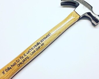 Engraved hammer, Gift ideas for men, Christmas gift for men, Gift for Grandad, Gift for uncle, 5th wedding anniversary gift, Gift for Dad