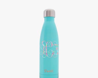 Lilly Pulitzer Inspired S'well Decal // S'well Bottle Monogram // Monogram Decal // Vinyl Decal // Free Shipping//Wonderfully Made Creations