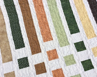 Modern Lap Quilt, Quilt for a Man, Handmade Throw, Homemade Blanket, Masculine Quilt, Quilts for Sale, Christian Faith