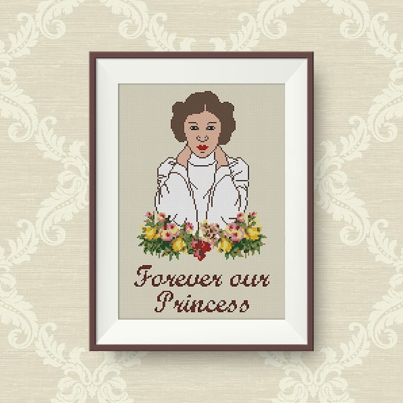 BUY 2 GET 1 FREE Princess Leia Cross stitch pattern Star