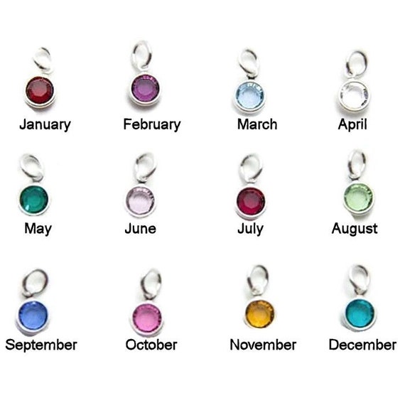 12 Crystal Drop Birthstones All 12 Months 6mm Crystals with