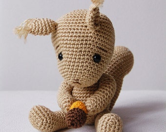 Amigurumi Crochet Squirrel Pattern - Simon the Squirrel - Softie - Plush