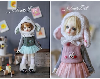 Pink & Green Bunny for YOSD 1/6BJD