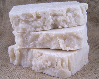 Plain Jane Sea Salt Soap - Dye Free & Fragrance Free - Vegan Friendly - Hot Process Soap - Unscented Sea Salt Soap