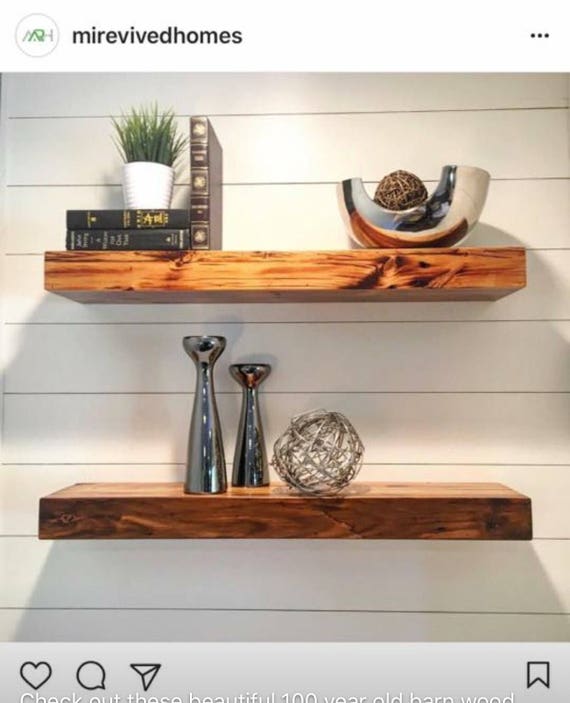 Free floating shelf cedar wood barn wood cedar shelves rustic