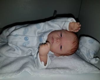 9" ooak clay posable clay baby by TinyToesStudio